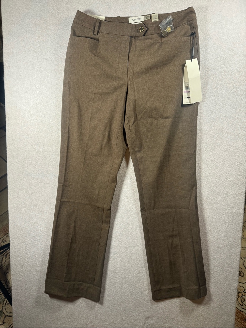 Calvin Klein Modern Fit Chocolate Brown Dress Trousers